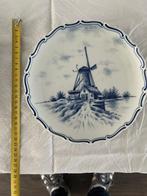 Rond Delfts Blauw Bord – Molenlandschap, Ophalen