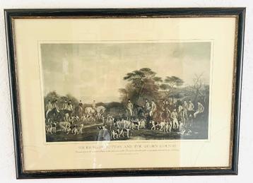 Oude gravure Engels Jacht tafereel  beschikbaar voor biedingen