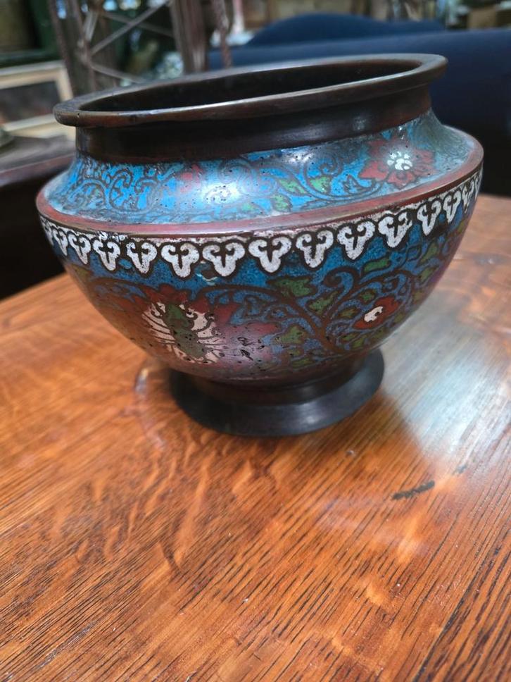 Antieke Chinese Cloisonné Vazen Set (4), Antiek en Kunst, Antiek | Emaille, Ophalen of Verzenden