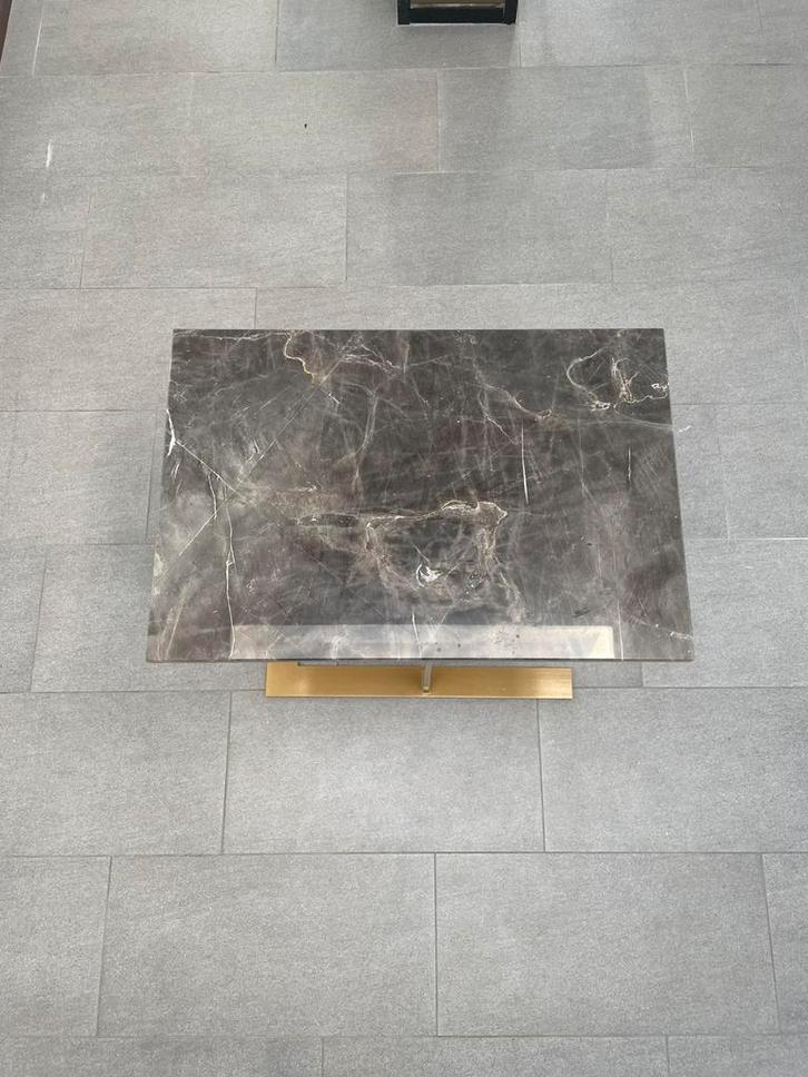 Bijzet tafel Marmer, Huis en Inrichting, Tafels | Bijzettafels, Zo goed als nieuw, Rechthoekig, 60 cm of meer, 55 tot 75 cm, Overige materialen