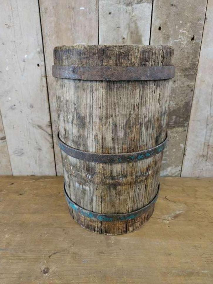 oude houten ton ``WOONWINKEL RUSTIEK``, Antiek en Kunst, Antiek | Woonaccessoires, Ophalen of Verzenden