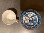 Antieke Kop en Schotel - Blauw Wit, Huis en Inrichting, Keuken | Servies, Gebruikt, Ophalen of Verzenden, Overige stijlen, Kop(pen) en/of Schotel(s)