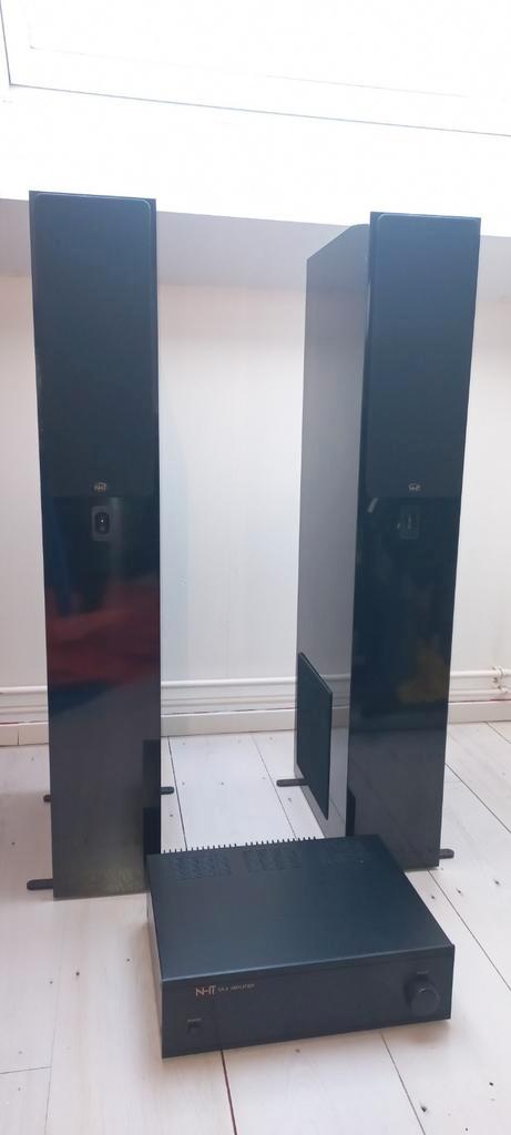 NHT AVT-2 Speakerset met SA-3 laagversterker, Audio, Tv en Foto, Luidsprekers, Gebruikt, Front, Rear of Stereo speakers, 120 watt of meer