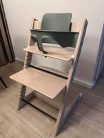 Stokke Tripp Trapp kinderstoel White wash inclusief babyset, Kinderen en Baby's, Kinderstoelen, Ophalen, Gebruikt, Meegroeistoel