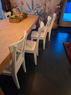 eetkamerstoelen (oude model INGOLF), Ophalen, Gebruikt, Wit, Traditionele stijl met gekruiste rugleuning