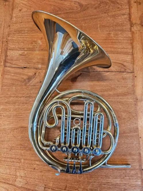 Meister Hans Hoyer mod. 706 Bb / F French Horn, Muziek en Instrumenten, Blaasinstrumenten | Hoorns, Gebruikt, Ophalen