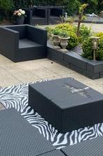 GEZOCHT! loungetafel/hocker wicker antraciet, Tuin en Terras, Tuinsets en Loungesets, Ophalen, Gebruikt, Hocker, Loungeset