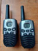 2 walkie talkies Alecto FR24 op batterijen, Ophalen of Verzenden, Portofoon of Walkie-talkie, Met broekklem