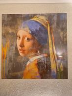 Schilderij aluart meisje met de parel, Ophalen, Zo goed als nieuw, Schilderij, 100 tot 125 cm