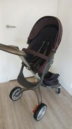Stokke wandelwagen compleet met reiswieg donker/beige, Gebruikt, Combiwagen, Verstelbare duwstang, Ophalen
