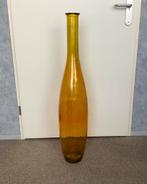 Mica Vaas - Okergeel Glas - 100 cm, Huis en Inrichting, Woonaccessoires | Vazen, Ophalen, Geel, 75 cm of meer, Glas