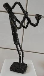 Sculptuur. Saxofonist, geabstraheerd. Verbronsd. 16.5 cm., Verzamelen, Beelden en Beeldjes, Zo goed als nieuw, Mens, Ophalen