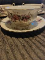 3 stuks Royal albert soepkom en schotel lavender rose, Ophalen of Verzenden