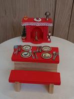 Leuk kerst tafereeltje poppenhuis, Ophalen of Verzenden, Gebruikt, Poppenhuis