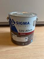 Sigma S2U Allure Gloss - 2.5L Hoogglanslak ONGEOPEND!, Doe-het-zelf en Verbouw, Verf, Beits en Lak, Wit, Nieuw, Ophalen of Verzenden