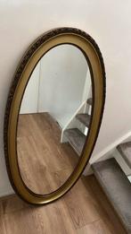 Prachtige oude spiegel goud ovaal, Ophalen, Ovaal, 50 tot 100 cm, 100 tot 150 cm