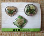 3 Pinnen vlinders. Nieuw op kaartje., Ophalen of Verzenden, Nieuw, Dier of Natuur, Speldje of Pin