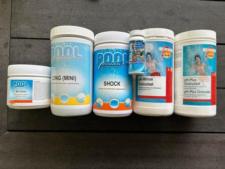Chloor, pH-minus, pH-plus, Shock, pH strips, Tuin en Terras, Zwembad-toebehoren, Zo goed als nieuw, Reinigingsmiddel, Ophalen