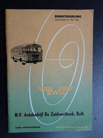 N.V. Z.W.H., BALK DIENSTREGELING 27 MEI 1962 beschikbaar voor biedingen