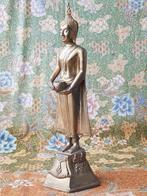 Mooi origineel oud Oosters tempelbeeld van brons 36 cm., Ophalen of Verzenden