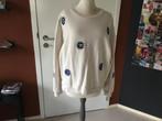 FABIENNE CHAPOT zgan sweater ecru met blauwe borduur L, Kleding | Dames, Truien en Vesten, Ophalen of Verzenden, Zo goed als nieuw