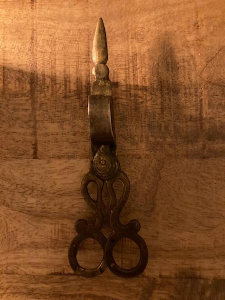 antieke messing kaarsensnijder / kaarsenschaar - 19e eeuw, Antiek en Kunst, Antiek | Koper en Brons, Ophalen of Verzenden
