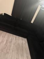 Zwarte velvet bank, Huis en Inrichting, Ophalen, Gebruikt, Stof, Velvet