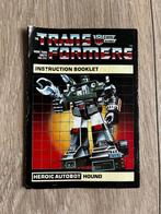 transformers G1: Hound US instruction booklet pre-rub 1984, G1, Ophalen of Verzenden, Gebruikt, Autobots