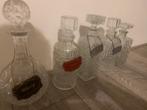 Mooie vintage set van 5 sterke drankflessen, Antiek en Kunst, Antiek | Glas en Kristal, Ophalen of Verzenden