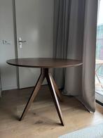 Sklum ronde eettafel - Donker hout, Huis en Inrichting, Tafels | Eettafels, Ophalen, Gebruikt, 100 tot 150 cm, Rond