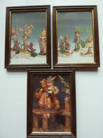3 kleine en 1 groot HUMMEL schilderijtjes, Minder dan 50 cm, Overige typen, Ophalen of Verzenden, Zo goed als nieuw
