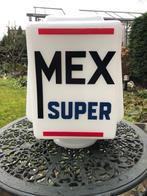 Fraaie MEX SUPER globe benzine pomp 7 inch. 4-zijdig., Verzamelen, Merken en Reclamevoorwerpen, Ophalen of Verzenden, Zo goed als nieuw