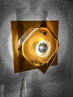 Herda plexiglas wand lamp 1960-1970 kopspiegel, Gebruikt, Huysmans, Midcentury vintage 60s 70s design, Ophalen of Verzenden