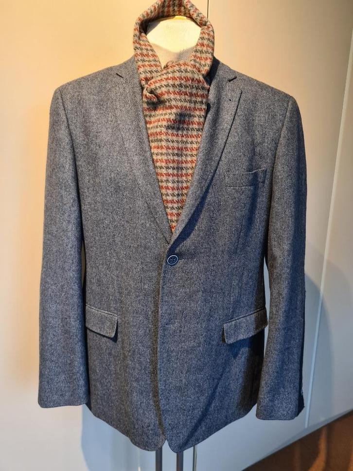 Warm blauw comfortabel tweed mix maat 54 €50 " inspired", Kleding | Heren, Kostuums en Colberts, Nieuw, Maat 52/54 (L), Blauw