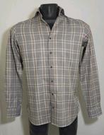 Beige geruit -slim fit- overhemd van British Indigo, Verzenden, Zo goed als nieuw, Beige, Halswijdte 39/40 (M)