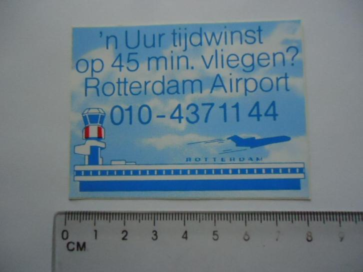 sticker Rotterdam airport vliegtuig luchthaven luchtvaart, Verzamelen, Stickers, Zo goed als nieuw, Verzenden