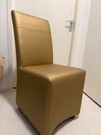 4 gouden eetkamerstoelen, Huis en Inrichting, Stoelen, Kunststof, Overige kleuren, Ophalen of Verzenden, Zo goed als nieuw