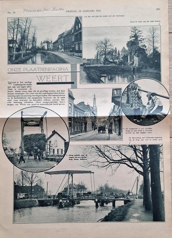 Weert en Stramproy (L) - oude knipsels., Verzamelen, Ansichtkaarten | Nederland, Limburg, 1920 tot 1940, Ophalen of Verzenden