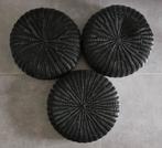 HOCKER Scandinavisch design Ottoman, vintage ikea, Rond, Ophalen of Verzenden, Zo goed als nieuw, Minder dan 50 cm