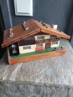 Vintage Reuge Zwitserse houten huisje Muziek / Sieraden doos, Ophalen of Verzenden