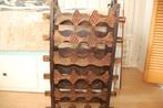 wijnrek van hout € 25,00, Huis en Inrichting, Ophalen, Gebruikt, 5 tot 15 flessen, 75 cm of meer