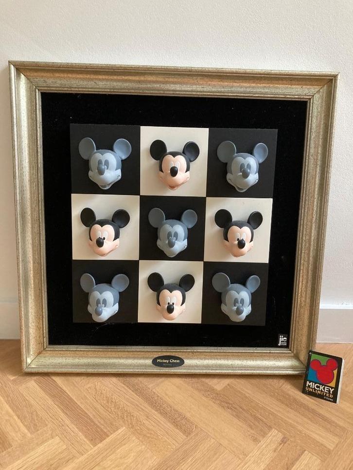 Disney Jie Art ‘Mickey Chess’, Verzamelen, Disney, Zo goed als nieuw, Overige typen, Mickey Mouse, Ophalen