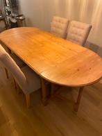 Massief houten eettafel, Huis en Inrichting, Tafels | Eettafels, Ophalen, Gebruikt, 200 cm of meer, 50 tot 100 cm