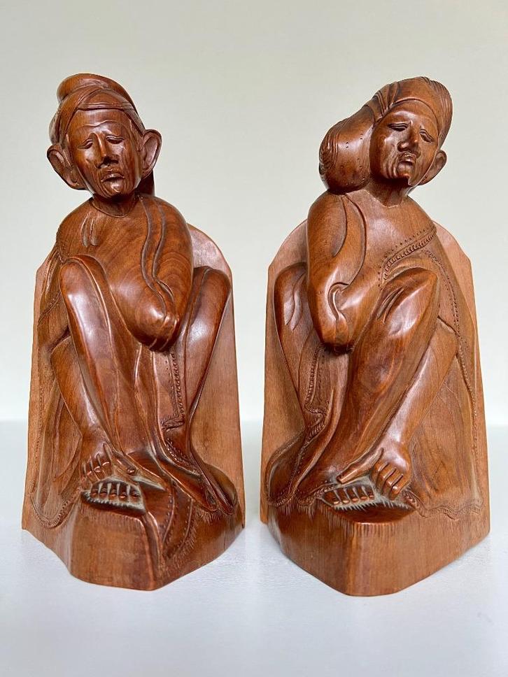 Fraaie Indonesische boekensteunen Indonesië Indonesisch, Antiek en Kunst, Kunst | Niet-Westerse kunst, Ophalen of Verzenden