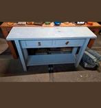 Tafel/bank 2 laden afm. 130x35x77 cm (lxbxh), Ophalen, Gebruikt, Rechthoekig