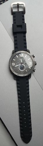 Mooie Fossil Nate JR 1424 heren horloge, Overige merken, Staal, Polshorloge, Overige materialen