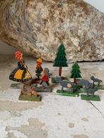 Oud  houten speelgoed setje met kerstboompjes, Diversen, Kerst, Ophalen of Verzenden, Gebruikt