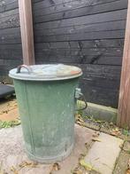Zinken Afvalemmer met deksel  's-Gravenhage, Ophalen, Gebruikt, Zink, Met deksel