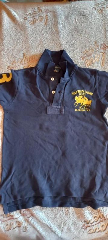 donkerblauwe polo met gele print ralph lauren maat 116 beschikbaar voor biedingen