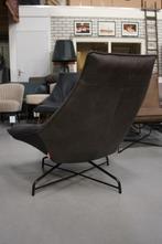 Luxe fauteuil BEAL Jess Design metaal leer & stof draaibaar, Huis en Inrichting, Fauteuils, Ophalen, Metaal, 75 tot 100 cm, Zo goed als nieuw